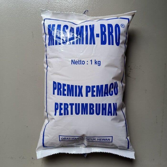 Masamix bro premix banyak digunakan sebagai vitamin ayam broiler